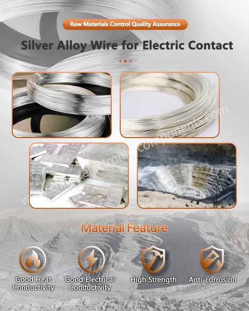Silver Alloy Raw Material for Button Silver Contacts Silver Alloy Raw Material for Button Silver Contacts
