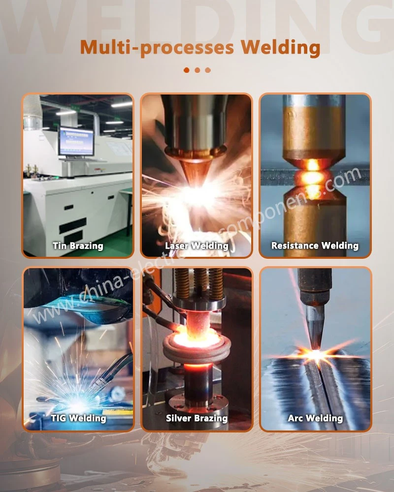 Multi-processes Welding for Button Silver Contacts Multi-processes Welding for Button Silver Contacts