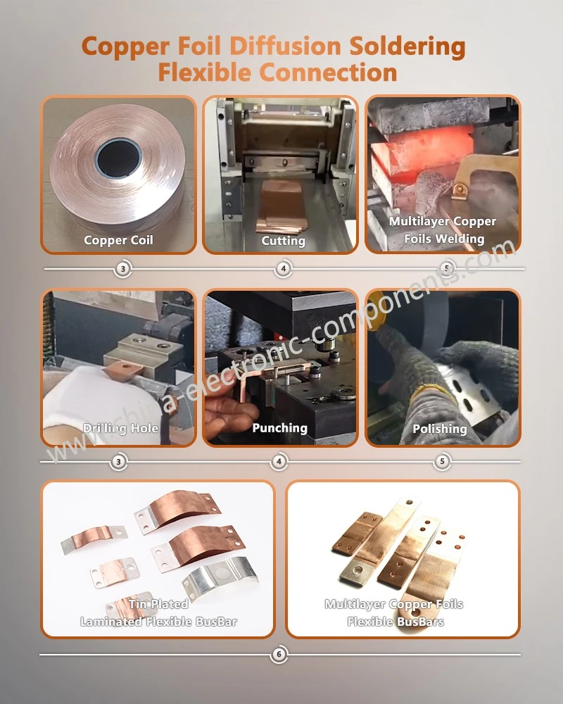 Copper Foil Diffusion Soldering Flexible Connection for flexible copper busbars for power distribution Copper Foil Diffusion Soldering Flexible Connection for flexible copper busbars for power distribution
