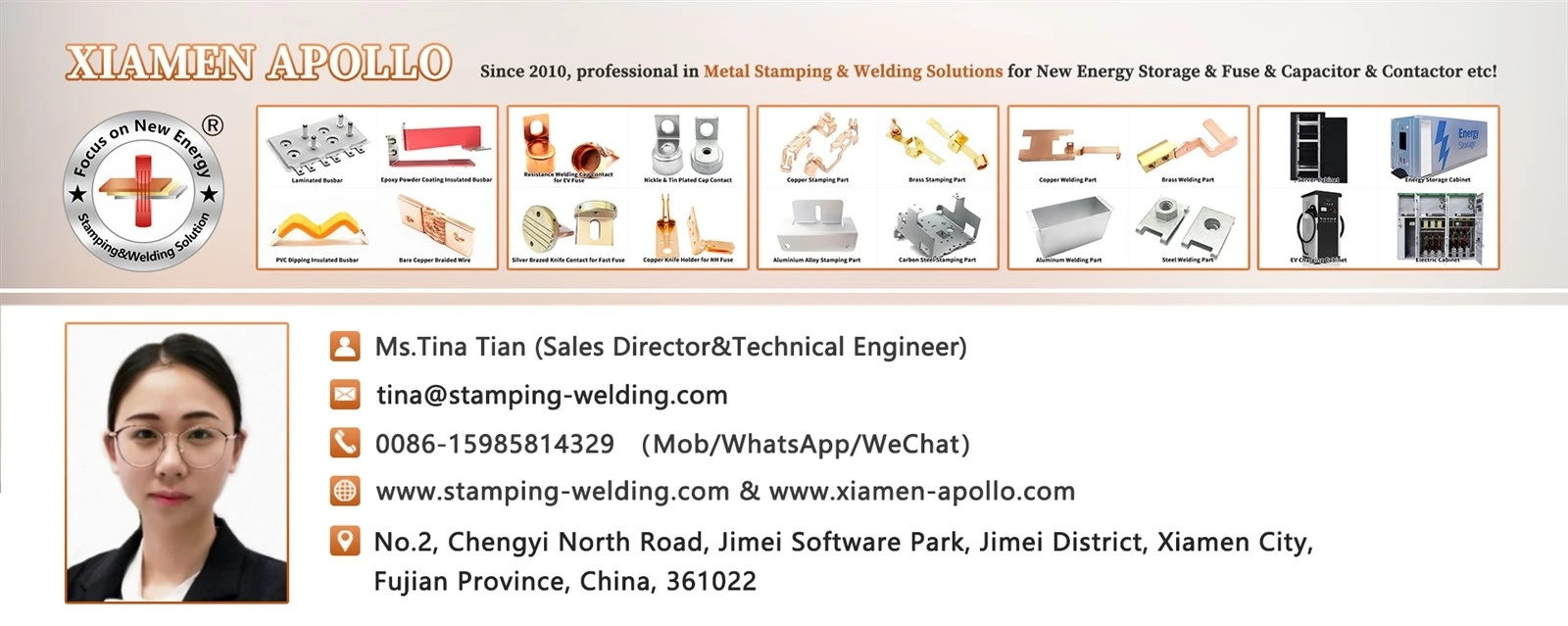 Ms. Tina from Xiamen Apollo