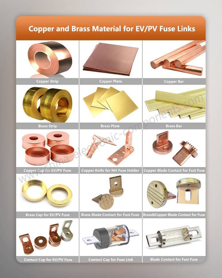 Copper and Brass Material for EVPV Fuse Links Copper and Brass Material for EVPV Fuse Links