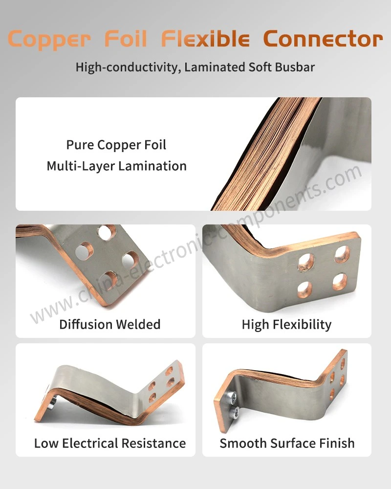 New Energy Battery Copper Foil Flexible Connector High-conductivity, Laminated Soft Busbar New Energy Battery Copper Foil Flexible Connector High-conductivity, Laminated Soft Busbar