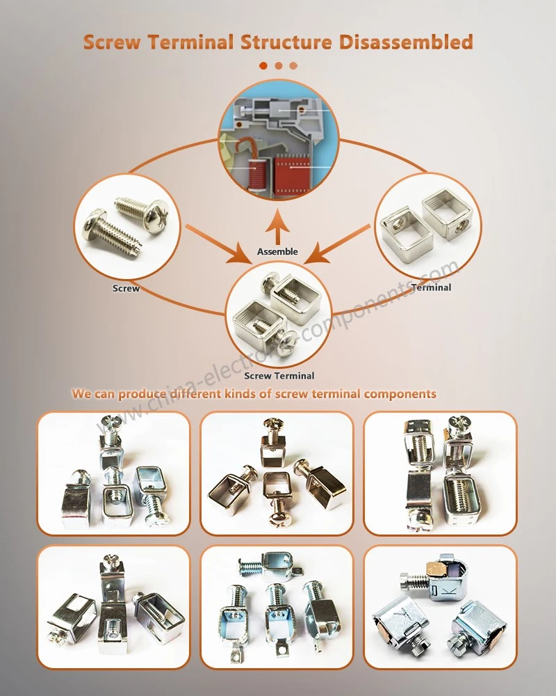 Pre-Fitted Screw Terminal Clamp Structure Disassembled Pre-Fitted Screw Terminal Clamp Structure Disassembled