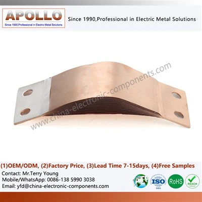 Busbar wedi'i lamineiddio â chopr hyblyg