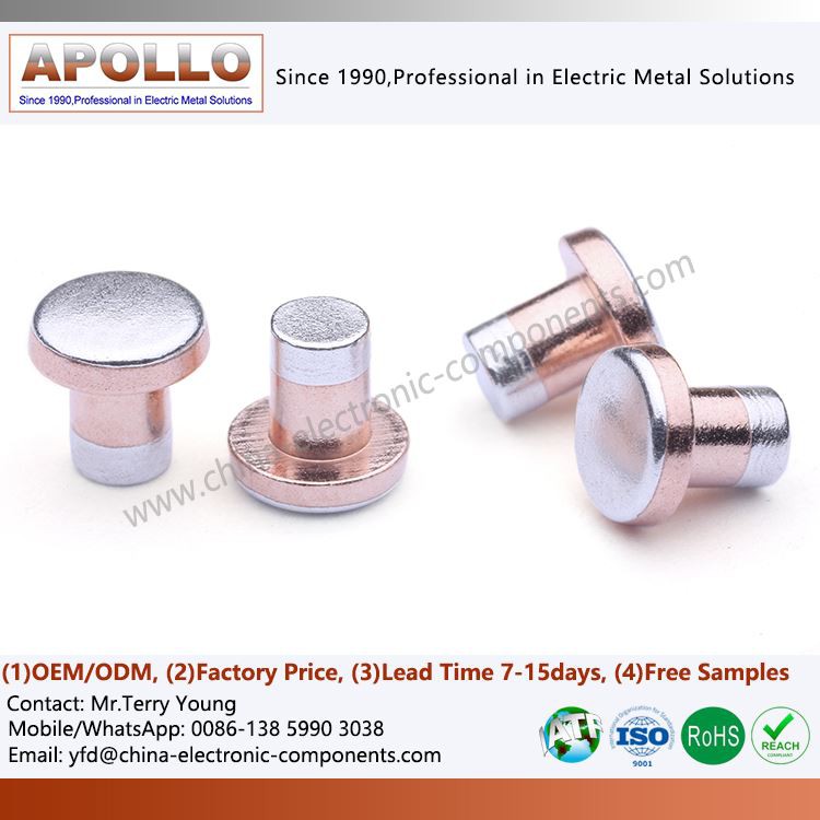 Trimetal Silver Contact Rivet