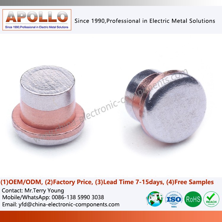 Tri-metal Rivet Contacts