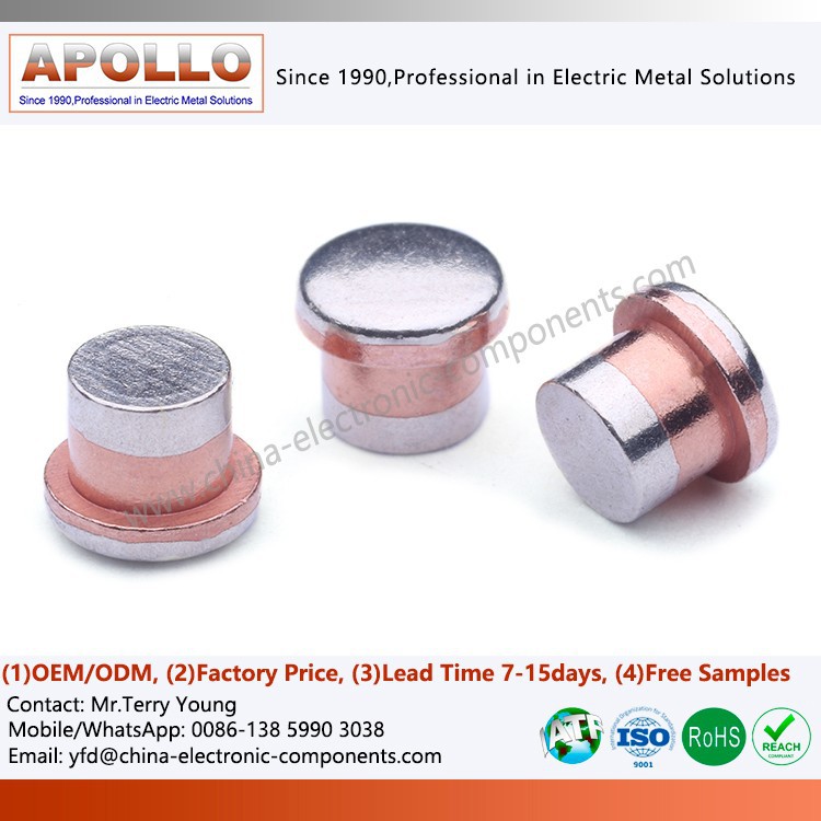 Electrical Trimetal Rivet Contacts